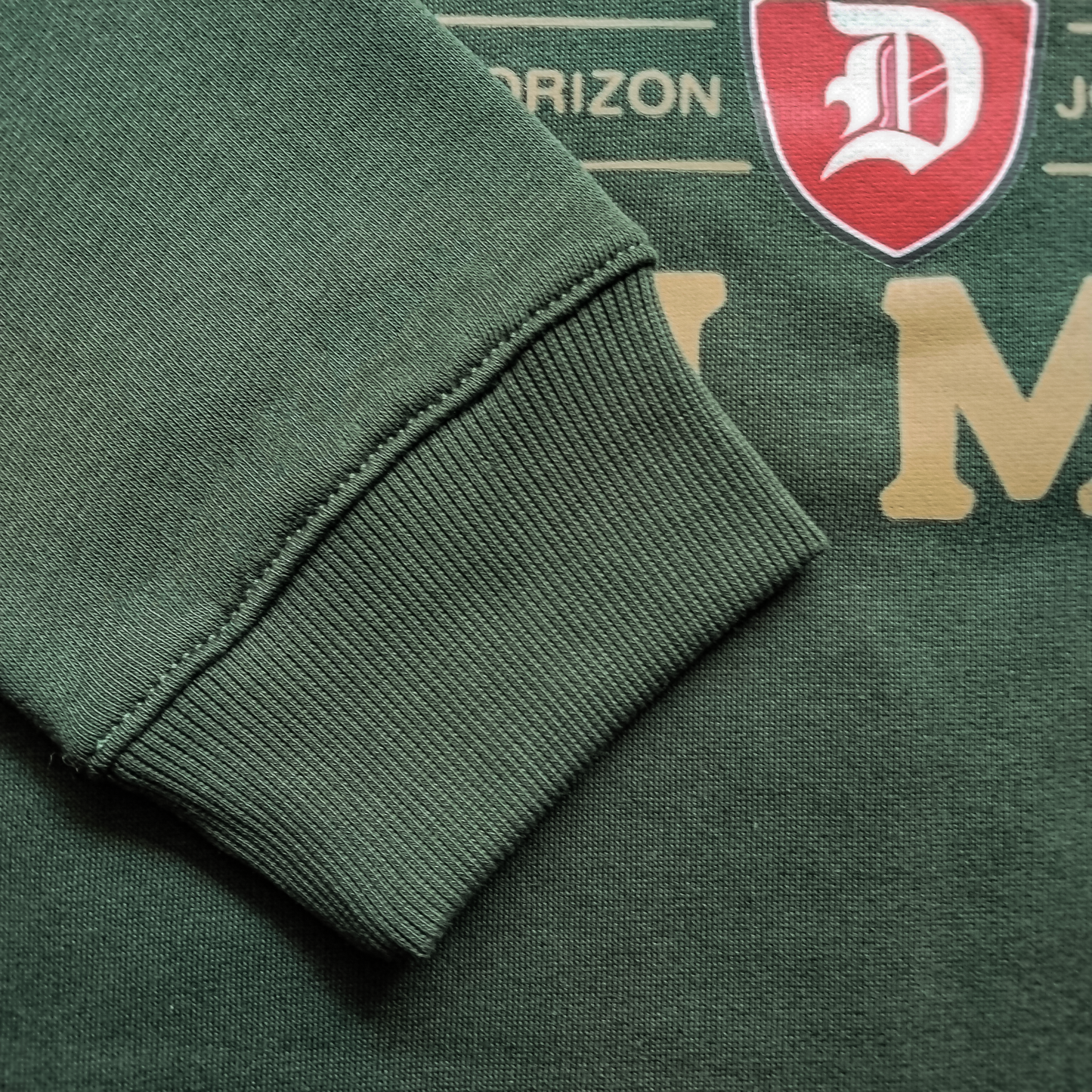 Men's 'Cowboys Time' Bottle Green Graphic Fleece Sweatshirt
