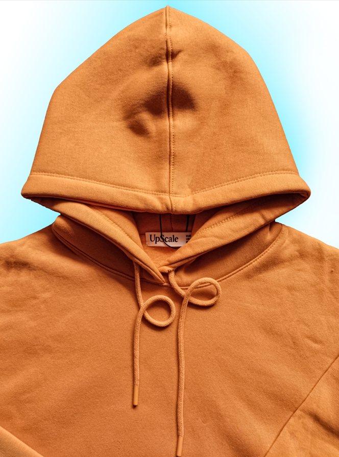 Men’s Mustard Fleece Hoodie – Classic Warm Winter Pullover with Kangaroo Pocket