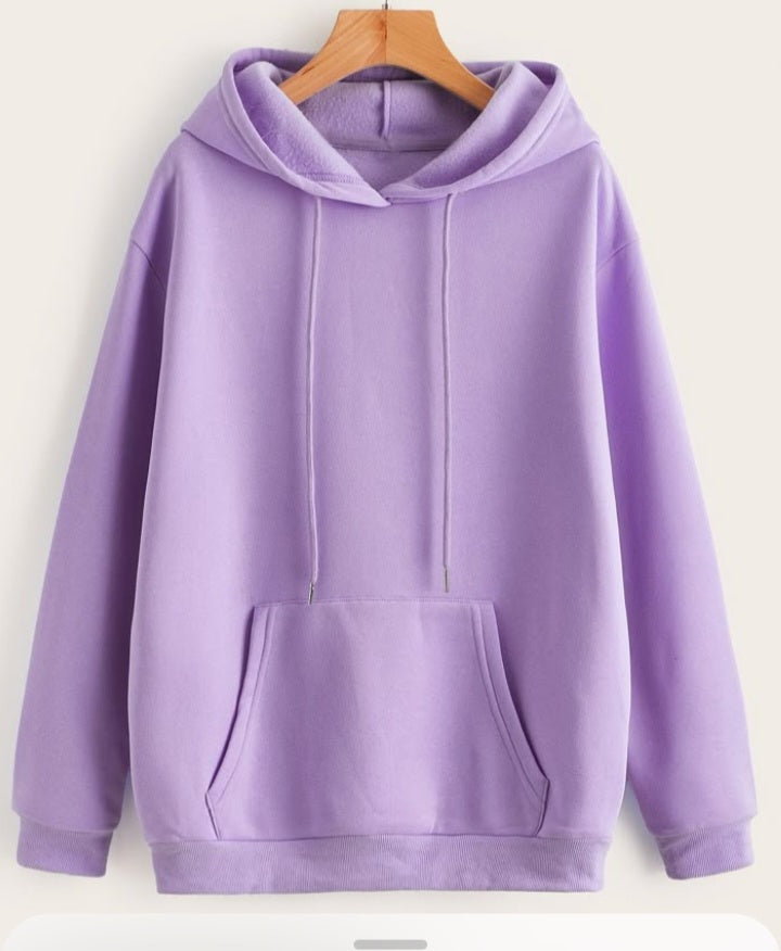 Women Purple Drop shoulder style hoodie