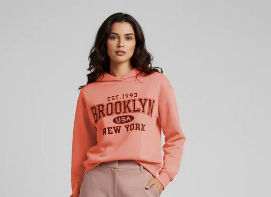 Women's Retro Brooklyn Est. 1993 Graphic Hooded Sweatshirt