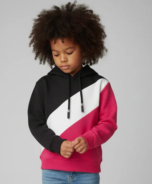 Boys' Cut & Sew Hoodie - Modern Tri-Color