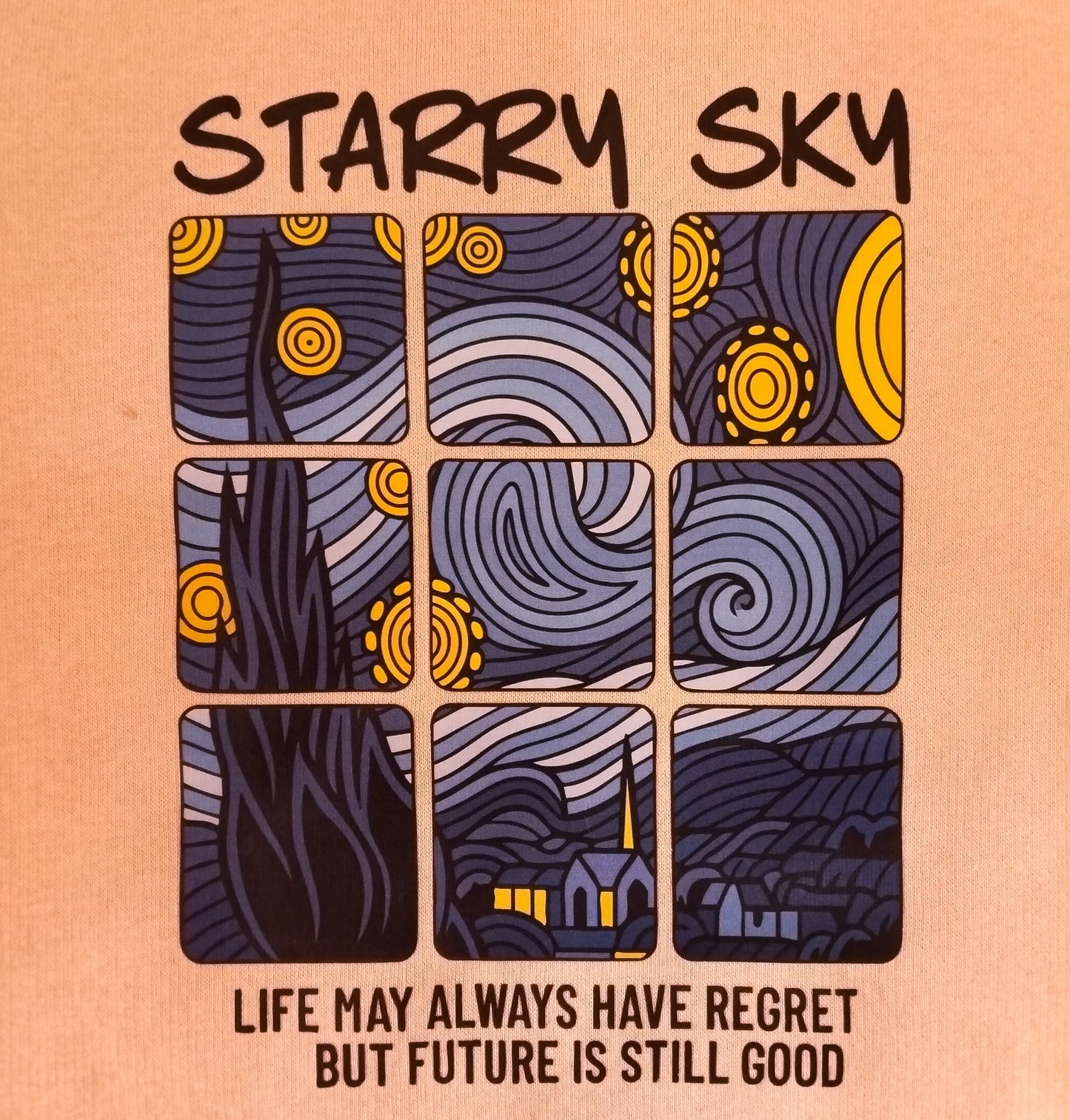 Girls ''Peach"" Inspirational Starry Sky Print Girls' Fleece Sweatshirt