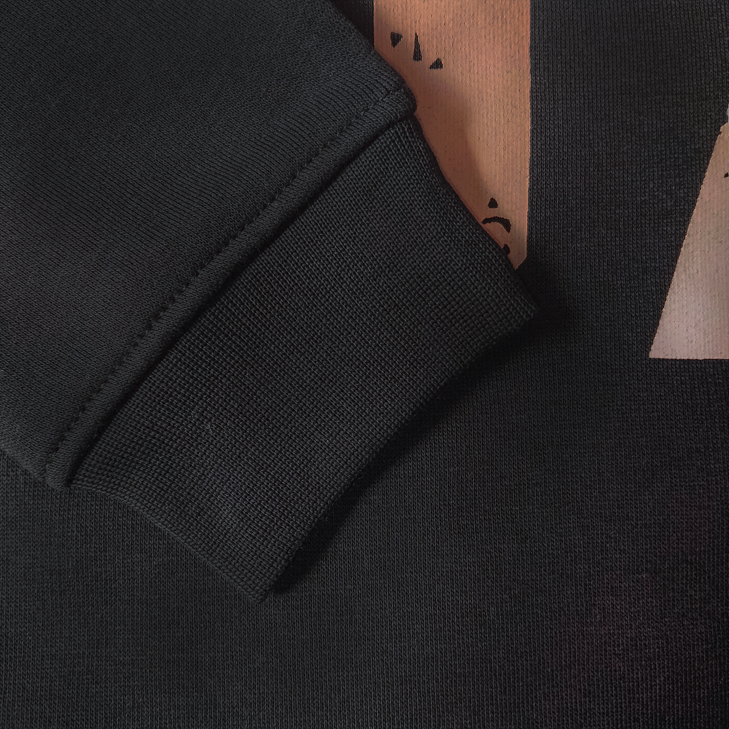 Girls Black “07” Bow Sleeve Sweatshirt – Trendy Casual Winter Top