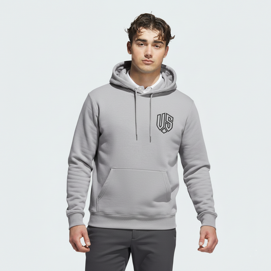 Classic Light Grey Fleece Hoodie with Graphic UpScale Logo