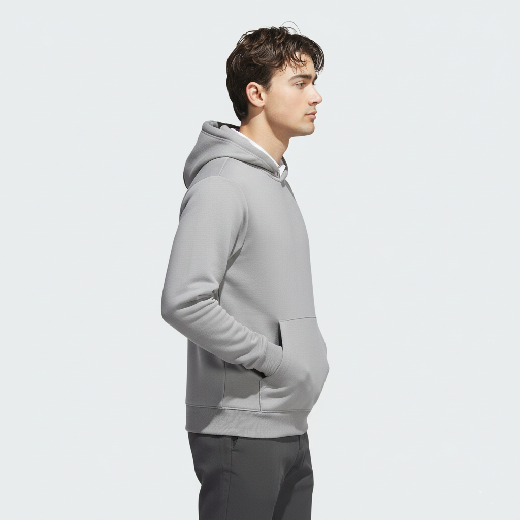 Classic Light Grey Fleece Hoodie with Graphic UpScale Logo