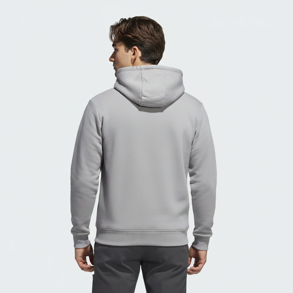 Classic Light Grey Fleece Hoodie with Graphic UpScale Logo