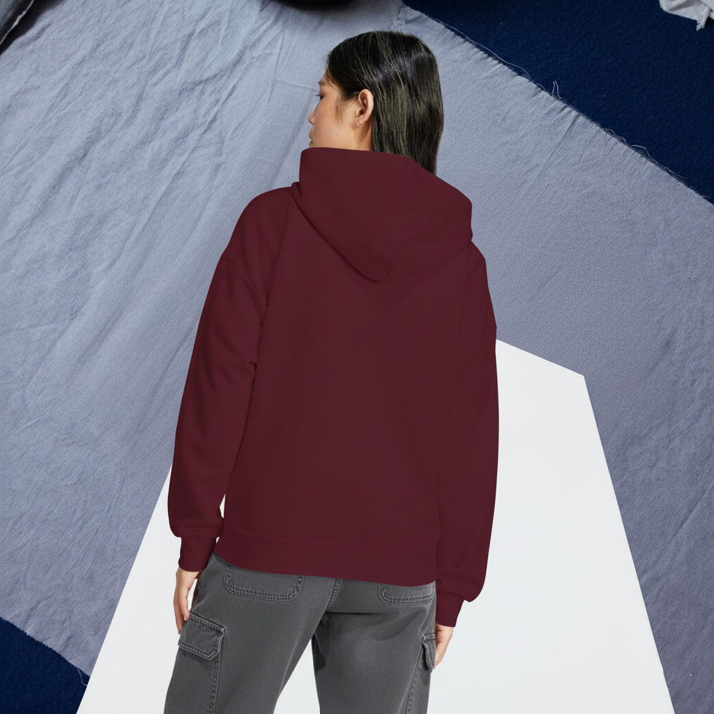 Women's Daisy Graphic Hoodie - Maroon/Pullover
