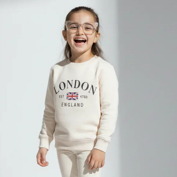 Girls Off White “London England” Sweatshirt