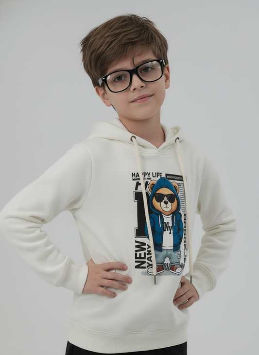 Boys Off-White “Cool Bear Brooklyn” Hoodie