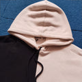 Men's 'Split Panel' Fleece Hoodie | Black, Off White & Mustard