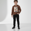 Boys Chocolate Brown “Mickey Mouse” Hoodie