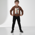 Boys Chocolate Brown “Mickey Mouse” Hoodie