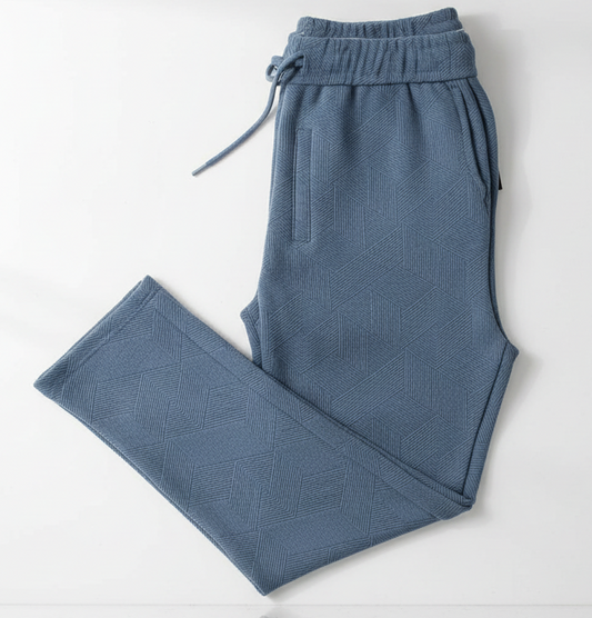 Zinc Geometric Textured Knit Joggers | Modern Loungewear