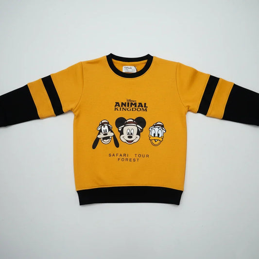 Boys Mustard + Black “Disney Animal Kingdom” Sweatshirt