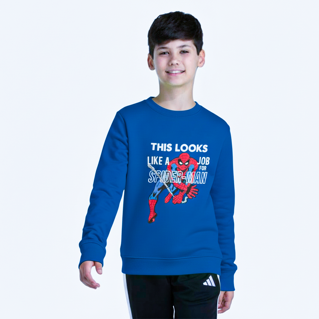 Boys Spider-Man Graphic Sweatshirt in - Royal Blue