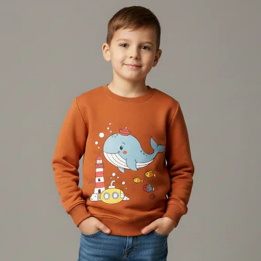 Boys Ceramal “Underwater Adventure Whale” Sweatshirt