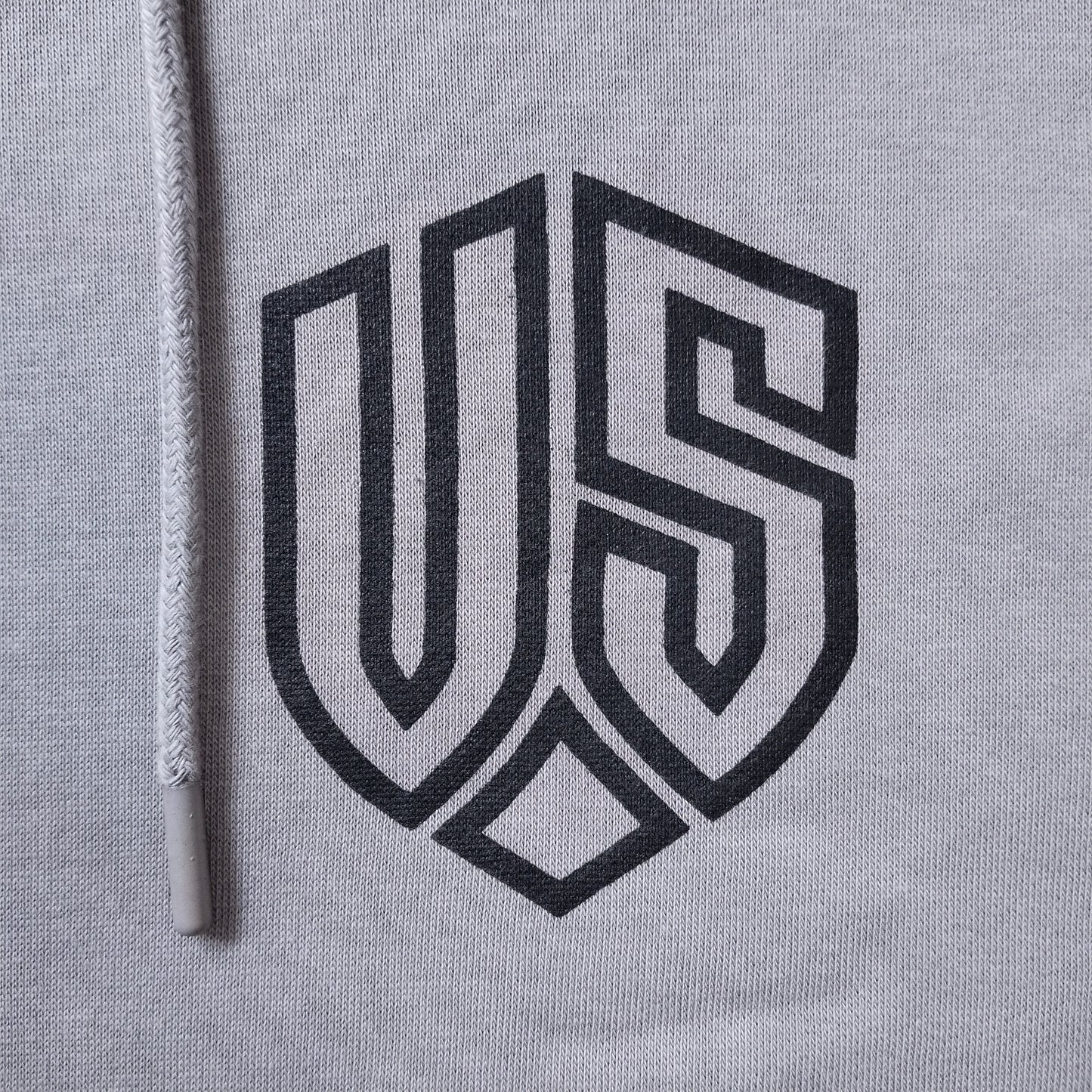 Classic Light Grey Fleece Hoodie with Graphic UpScale Logo