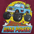 Boys “Roar Power” Monster Truck Sweatshirt – Maroon