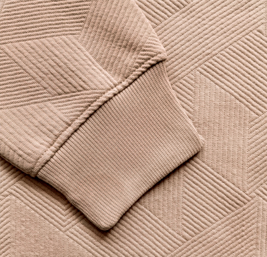 Men's ''Beige'' Jacquard Knit Sweatshirt