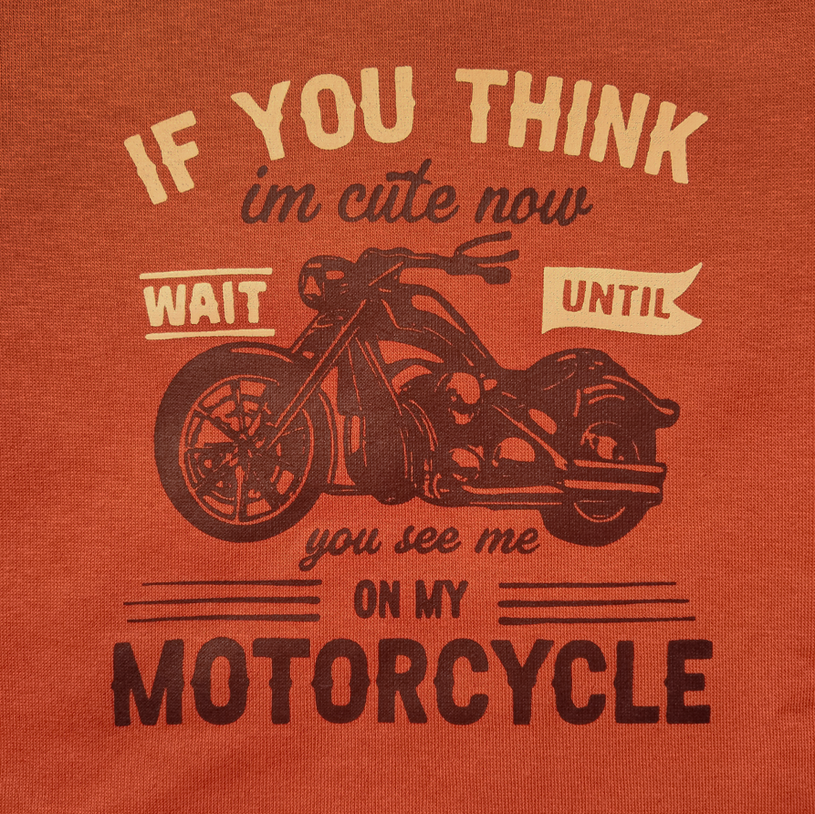 Boys Fleece Rust Motorcycle Graphic Boys' Sweatshirt