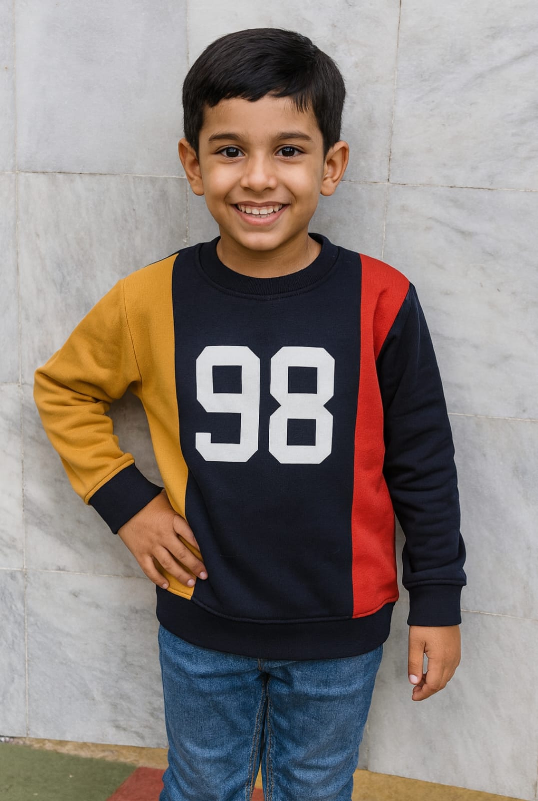 Boys Multicolored Sporty Stylish Sweatshirt