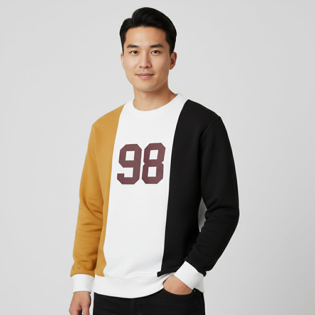 Men's Casual Sporty '98' Graphic Crewneck