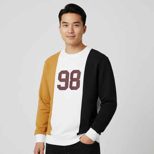 Men's Casual Sporty '98' Graphic Crewneck