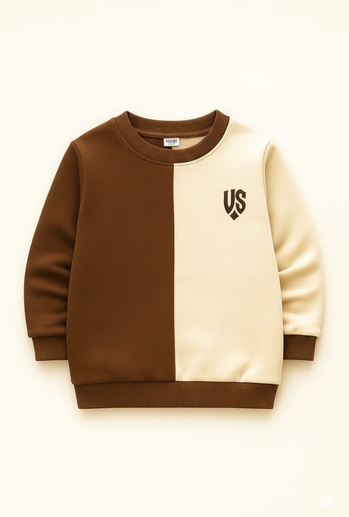 Beige and brown Sweatshirt for boys