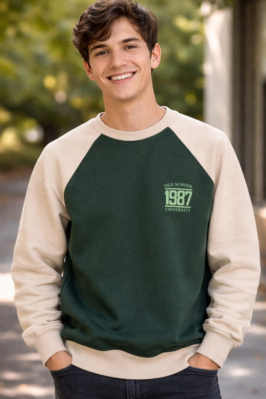 Men's stylish double color sweatshirt